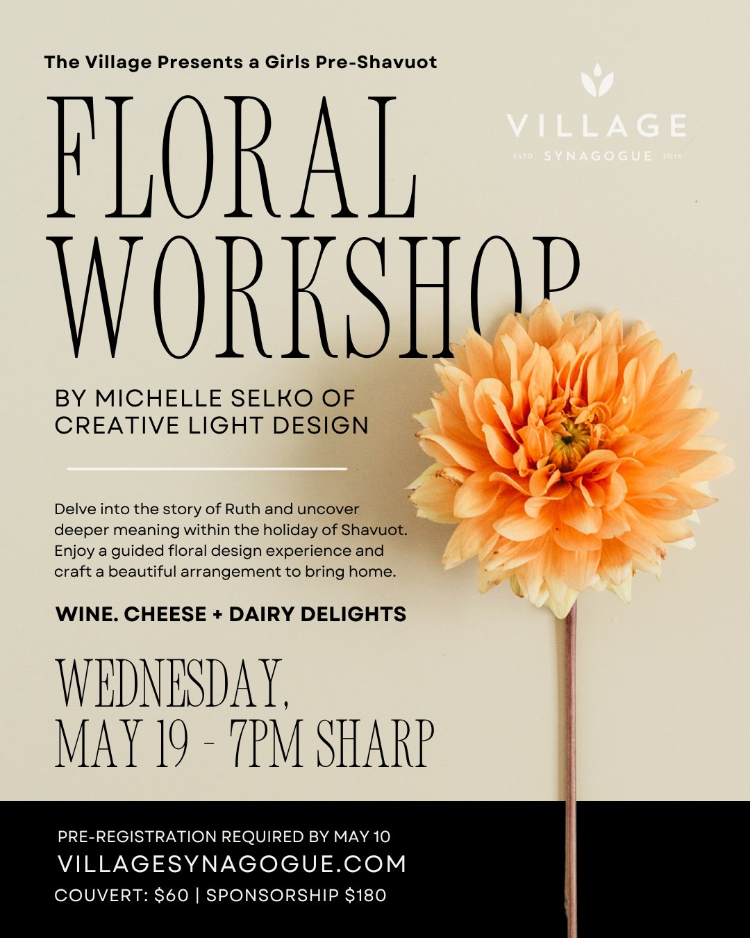 Pre-Shavuot Floral Workshop